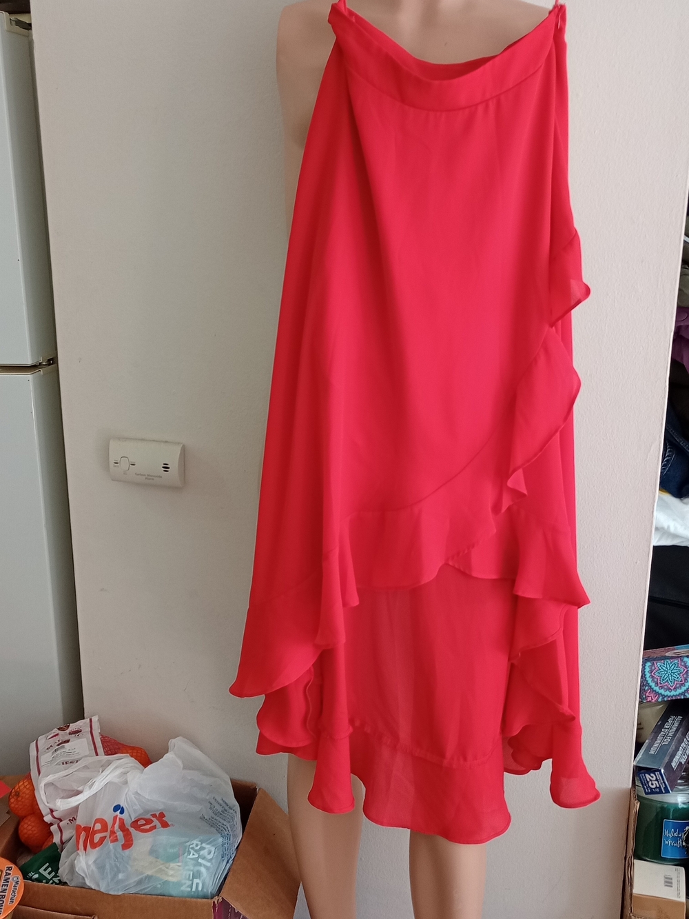 Akira pink asymmetrical layered ruffle Skirt